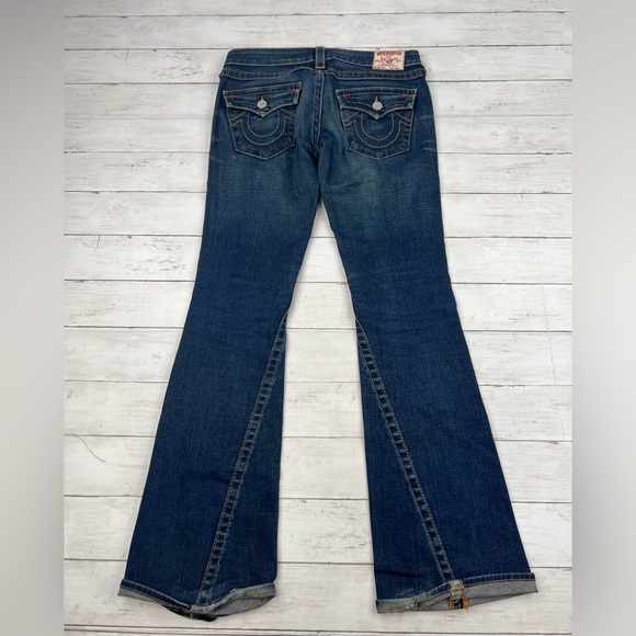 True Religion VTG USA Made Joey Low Rise Flare Jeans Size 28 - Picture 1 of 15